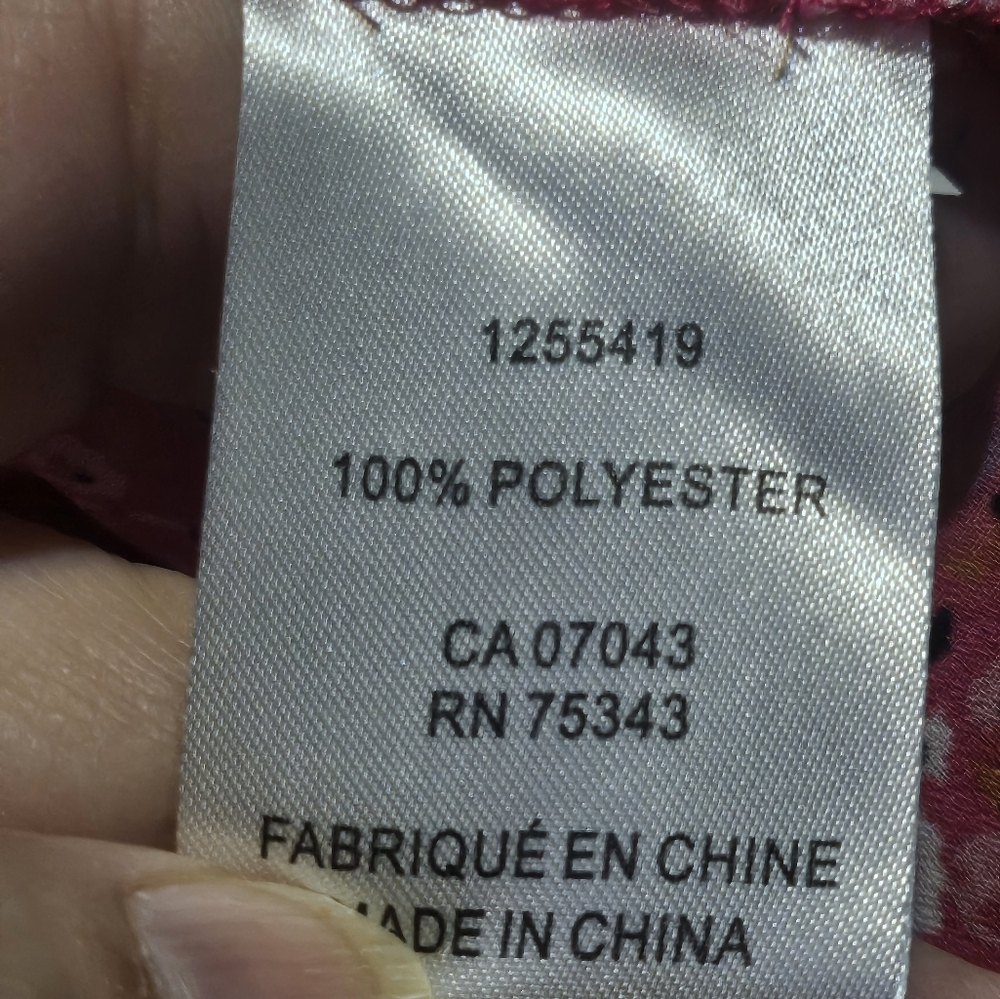 Cynthia Rowley Pink Ditsy Floral Blouse Size 2X - Picture 8 of 10